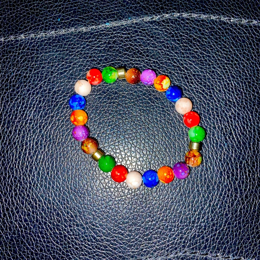 GOLDEN EARTH BEADED BRACELET